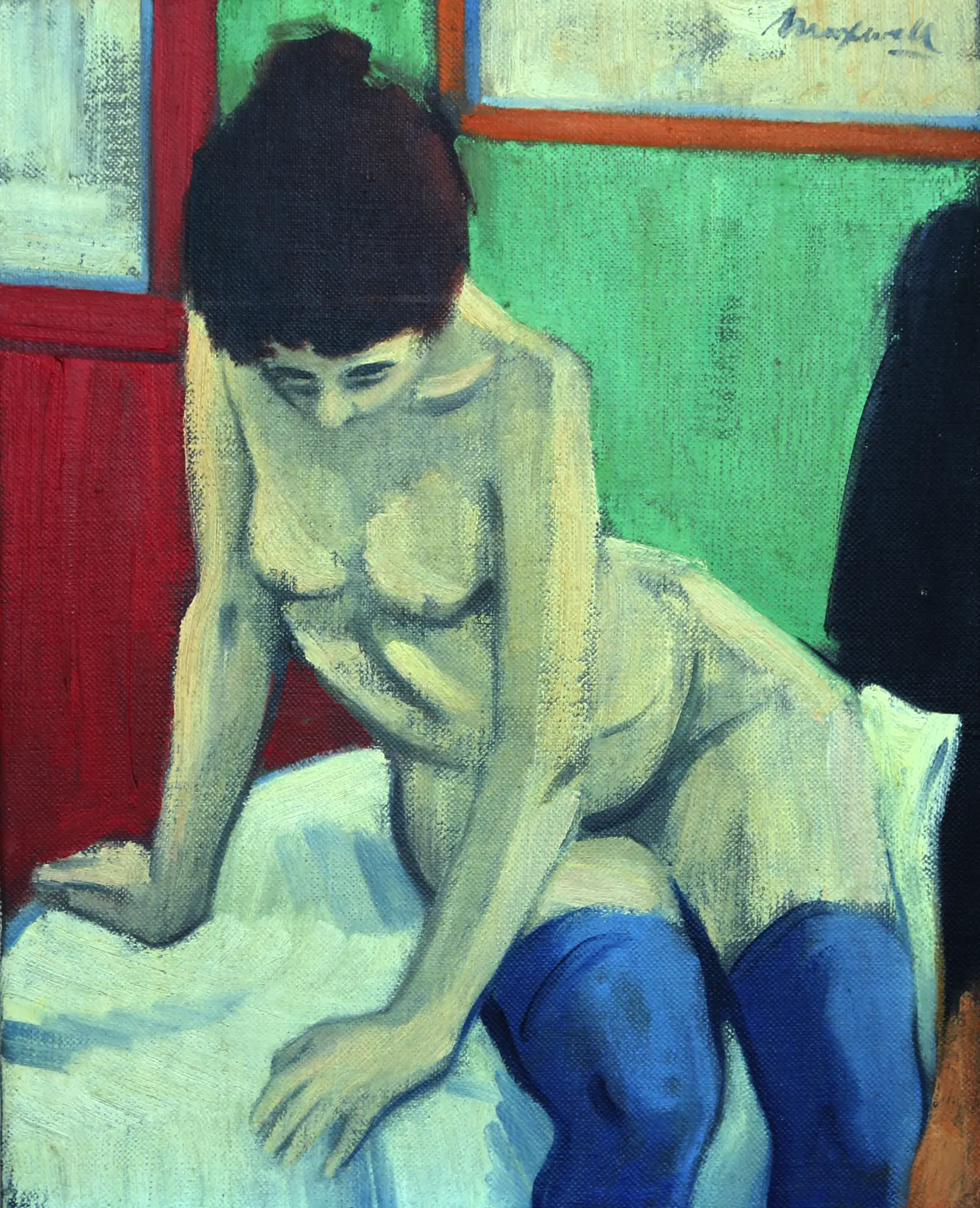 Nude with Blue Stockings
