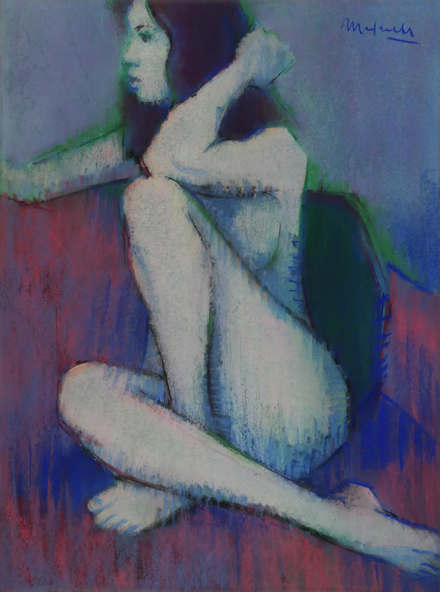 Nude on a Green Cushion
