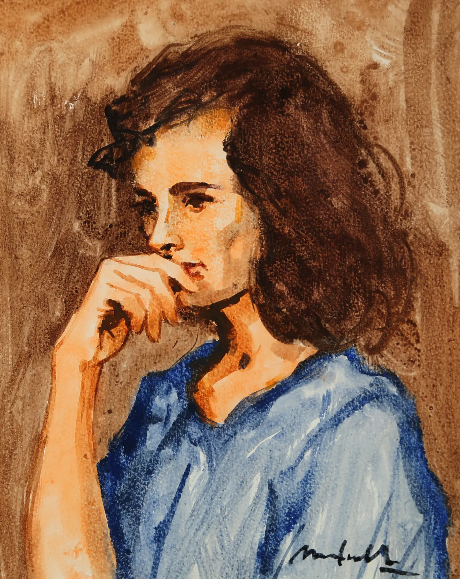 Gloria in Blue Dress