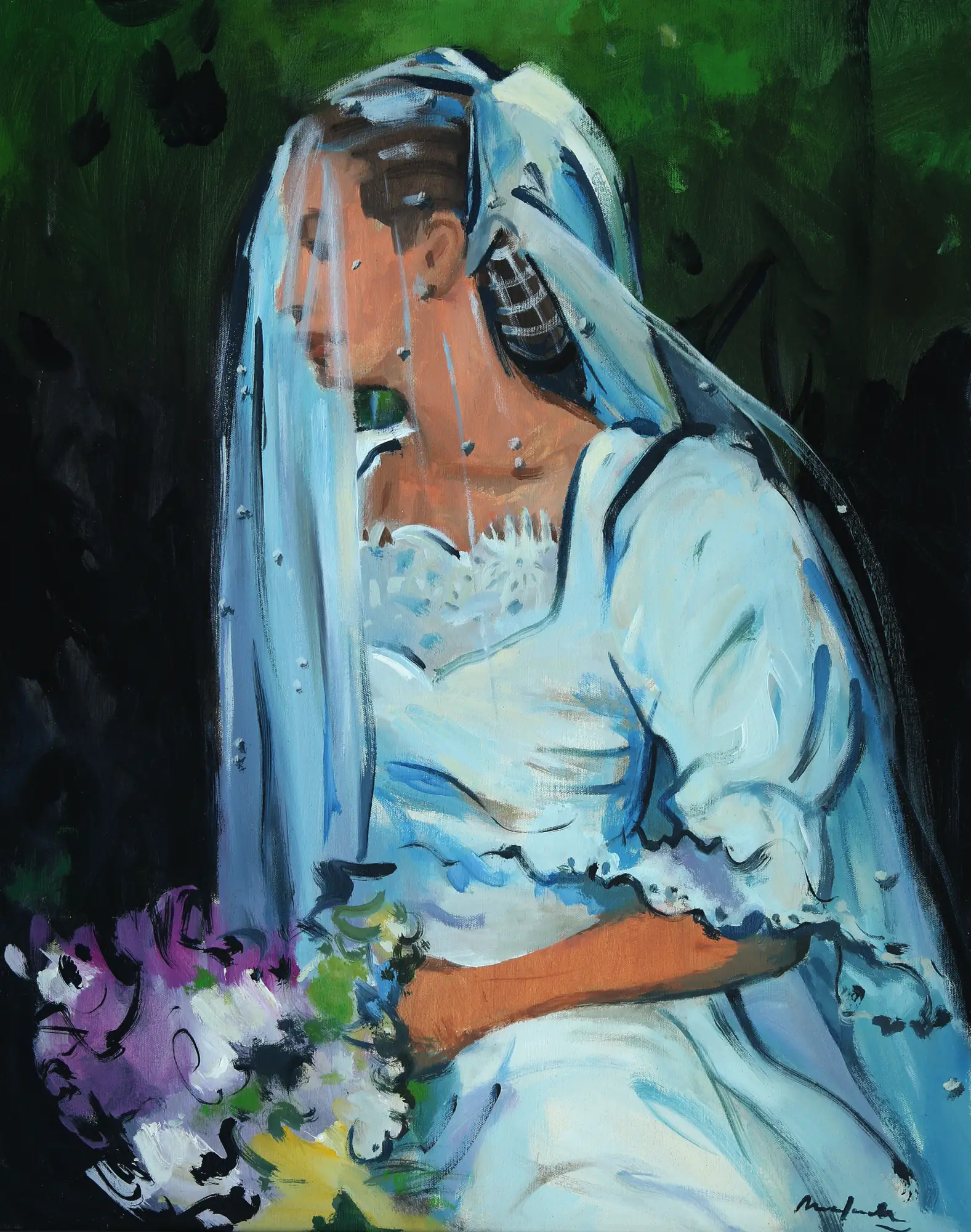 Veiled bride