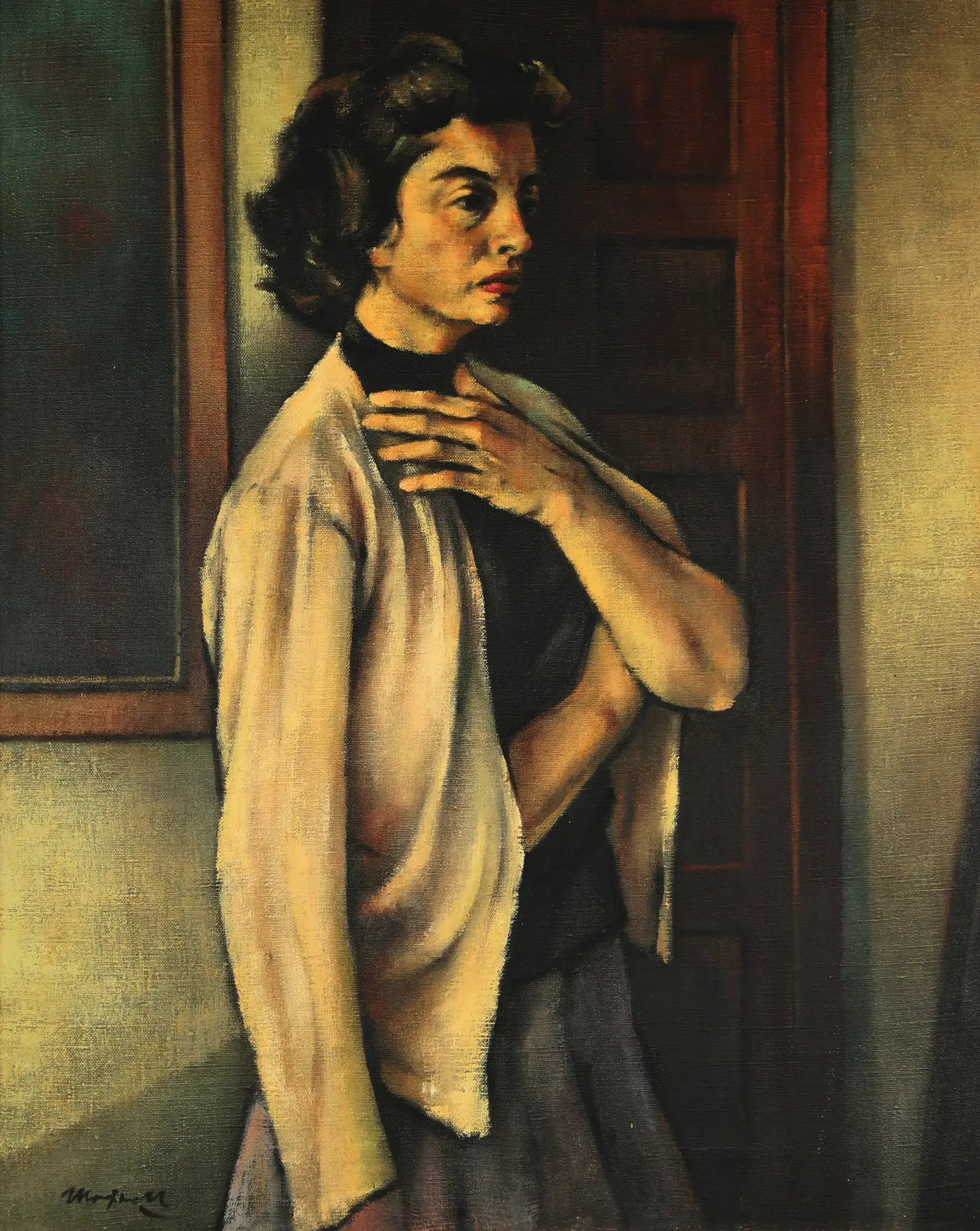 Lucha with White Sweater