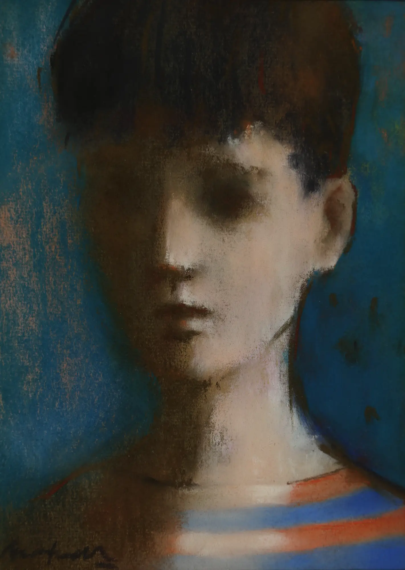 Head Young Boy (Striped Shirt)