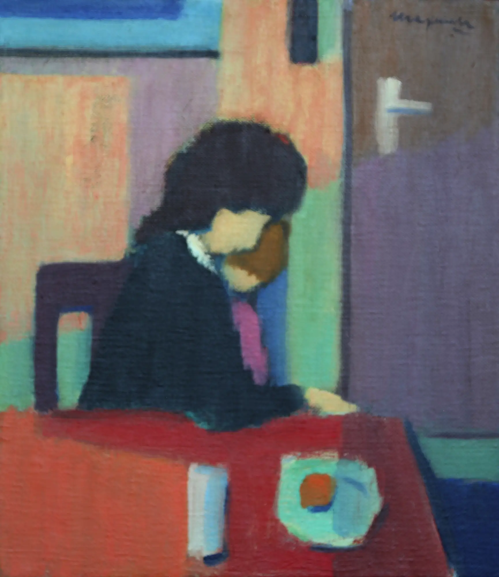 Mother and Child at Table