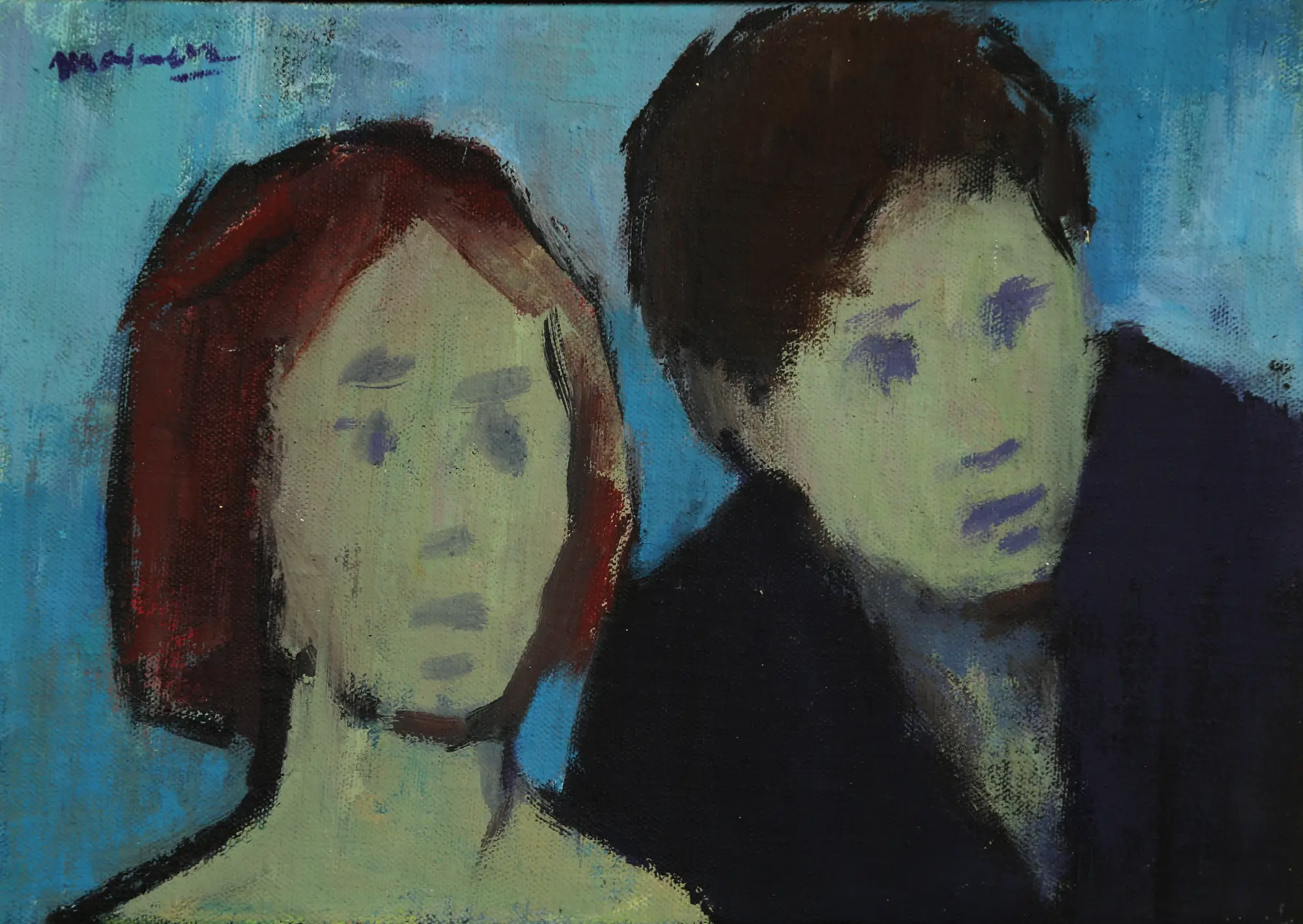 Head of Two Young People