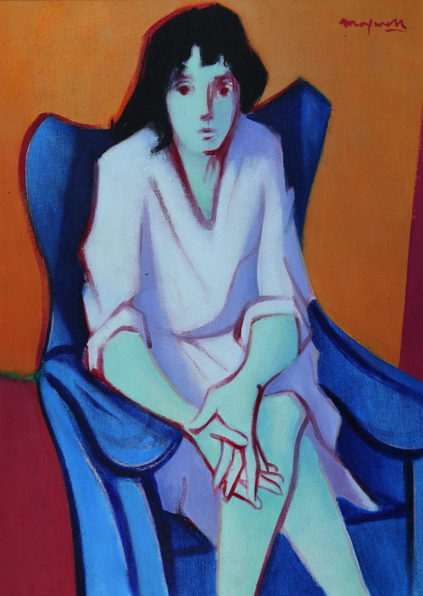 Lady Sitting in Blues