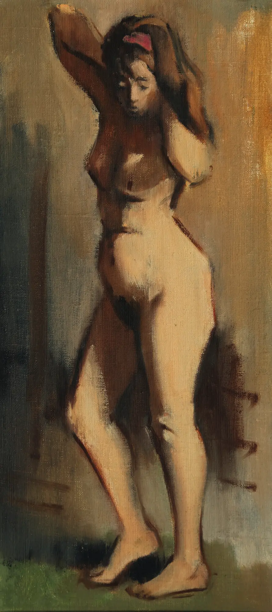 Standing Woman with Red Headband