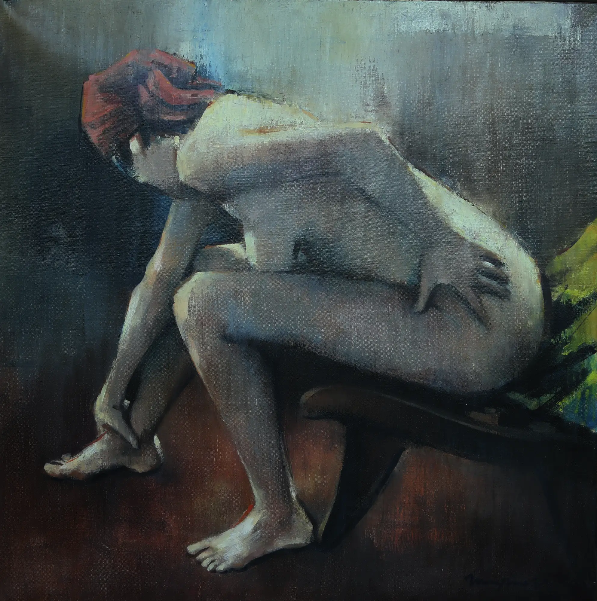 Seated Nude with Red Turban