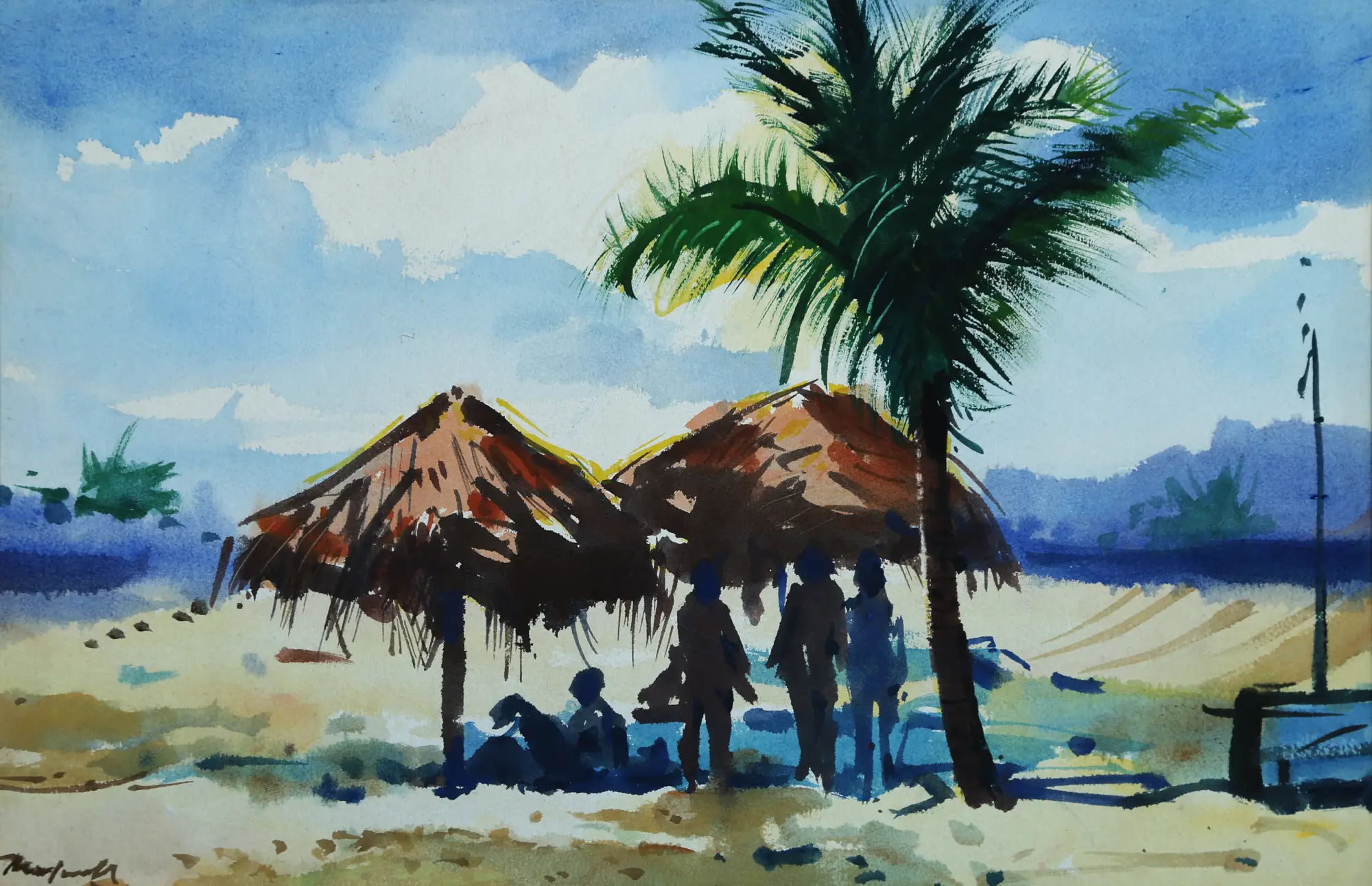Figures on Beach, Mazatlán