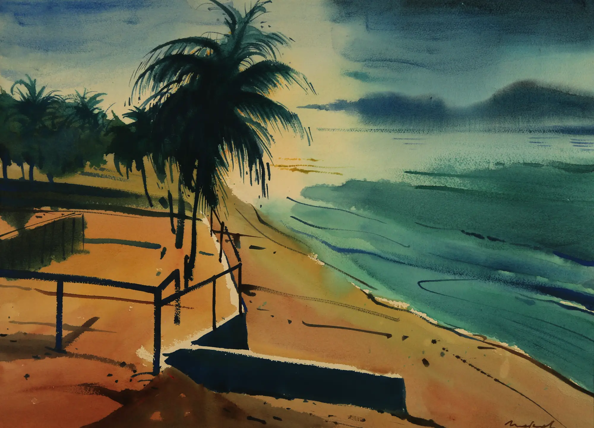 Mazatlán Beach with Palms