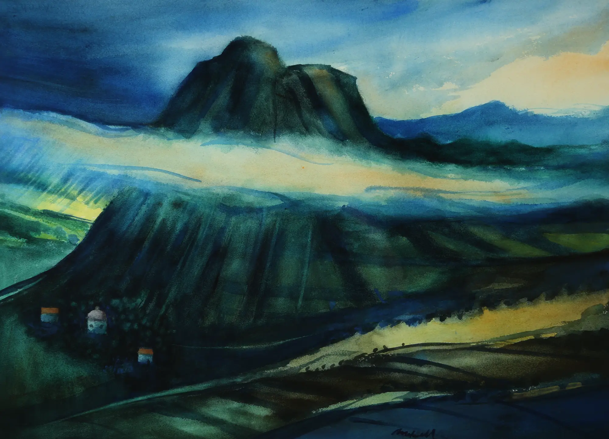 Mountain with Low Cloud